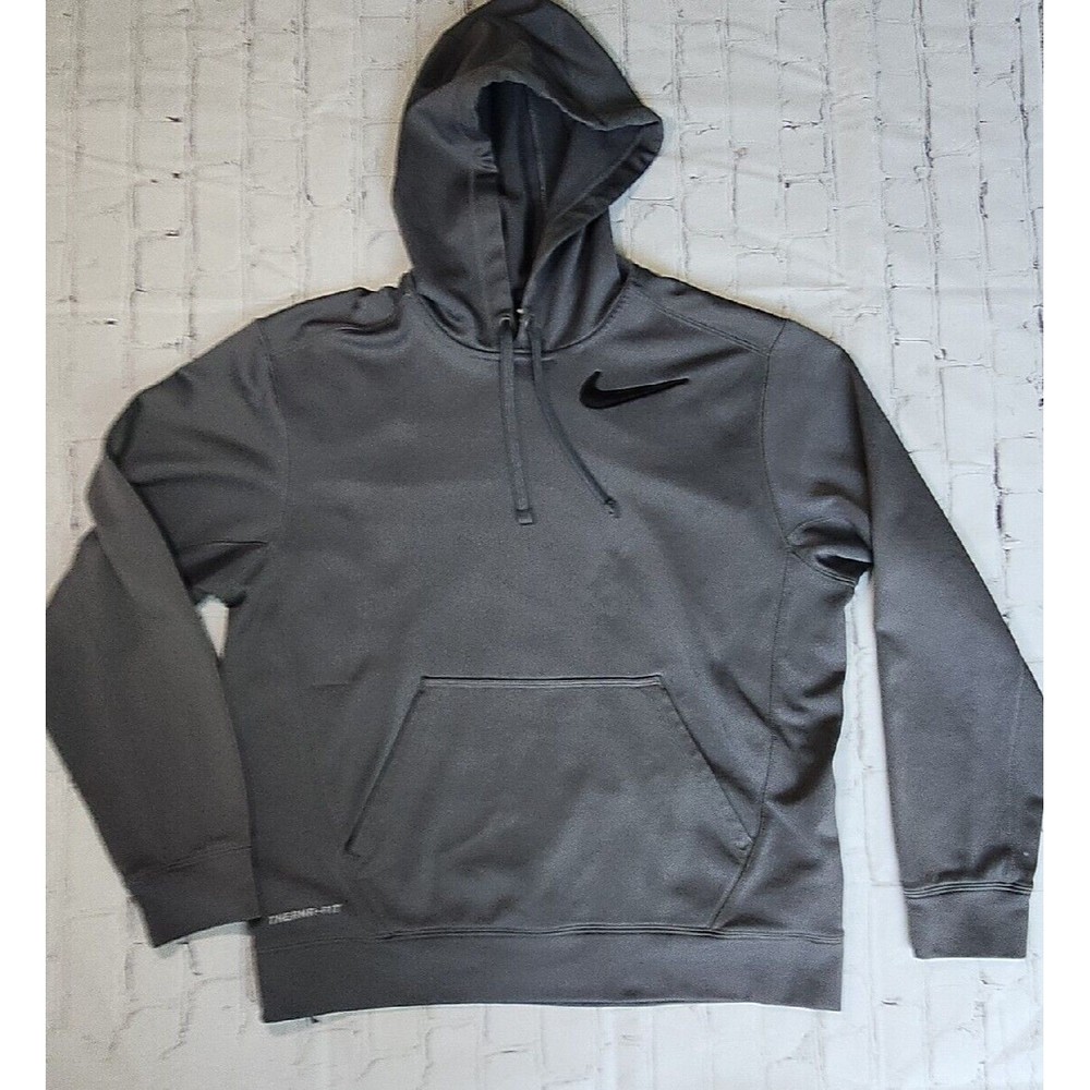 Nike Therma Fit pull over Hoodie Grey Mens Medium